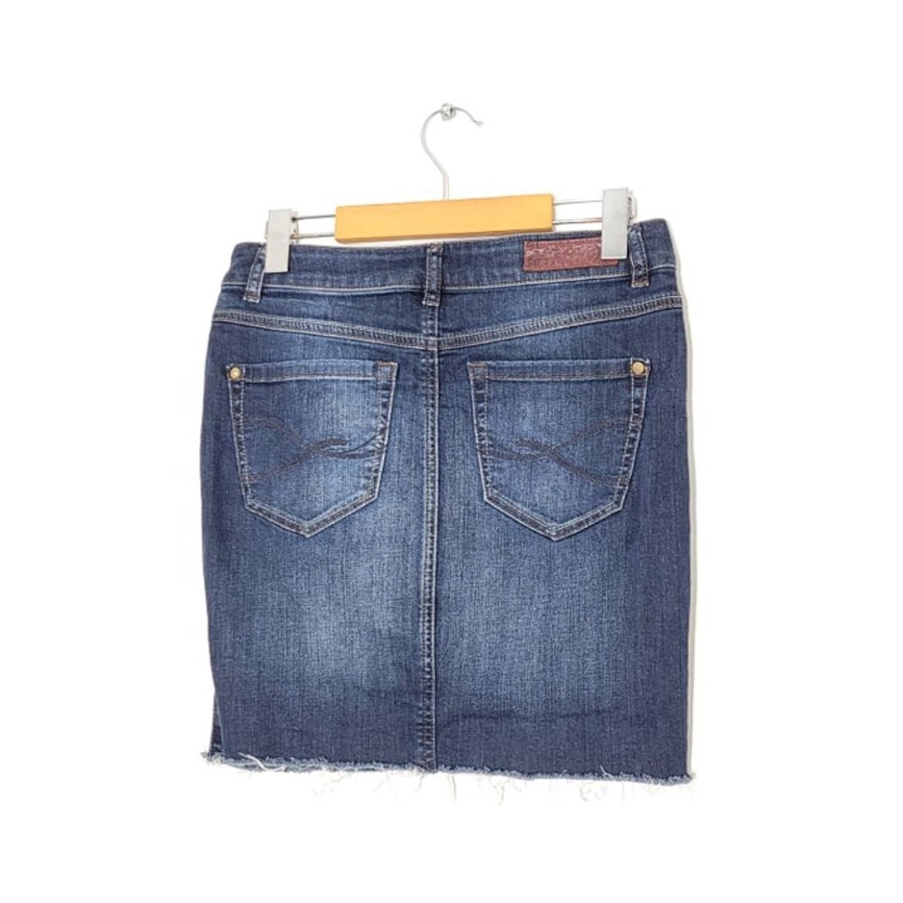 Mexx Y2K Women's Classic Blue Jean Dark Wash Denim 98% Cotton Mini Skirt W36 - Picture 9 of 13